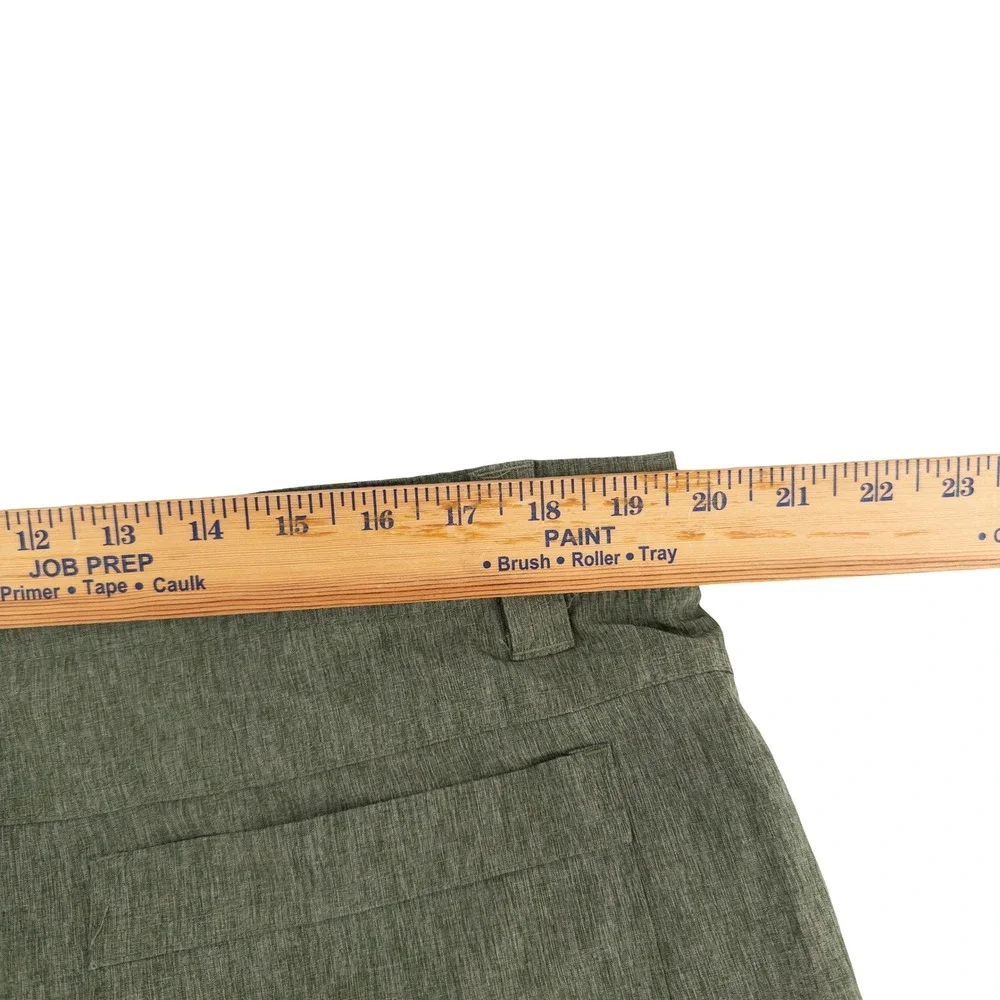 ZeroXposur Mens 38 Travel Shorts Olive Green Stretch Gorpcore Outdoors Technical